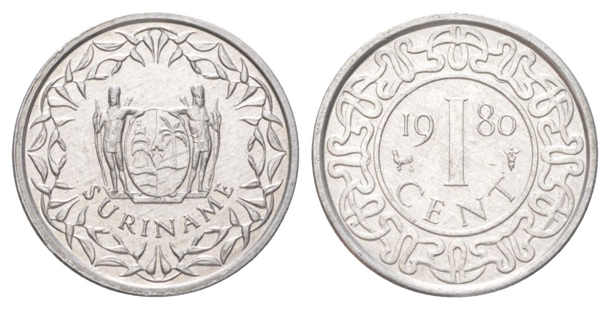Суринам 1 цент 1980 KM 11a алюминий UNC 4625-255