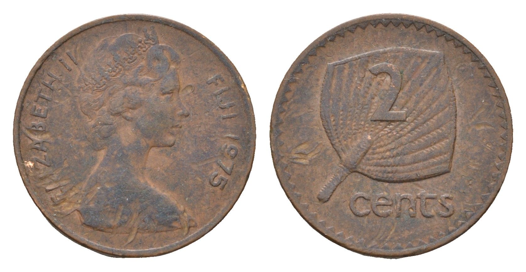Фиджи 2 цента 1975 KM 28 бронза 4697-665
