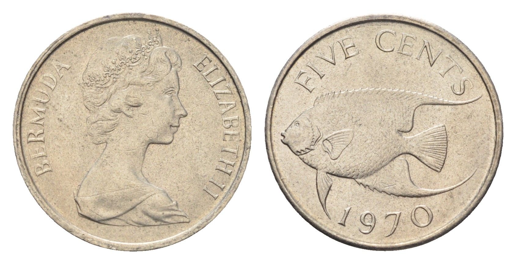 Бермудские острова (Бермуды) 5 центов 1970 KM 16 медно-никель UNC 4668-723