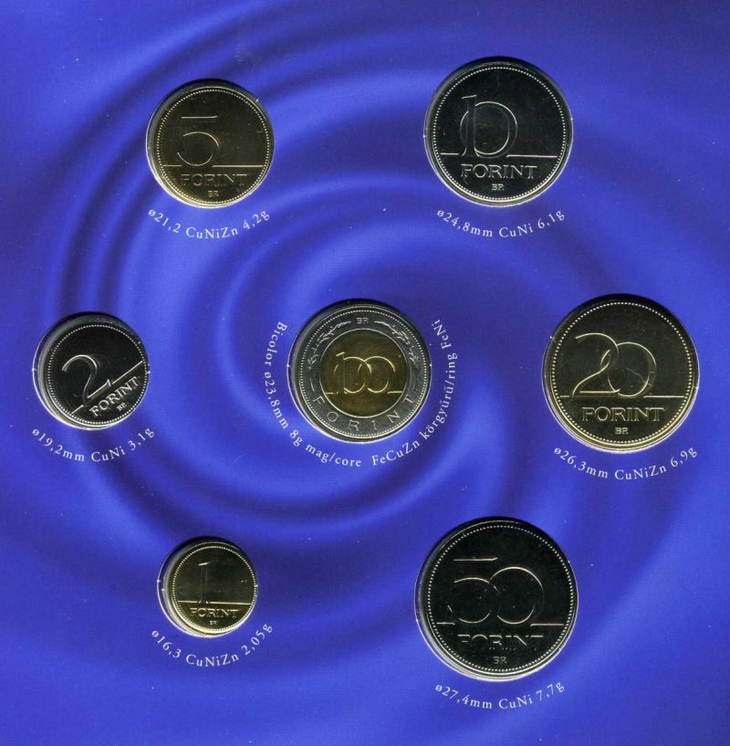 ВЕНГРИЯ БАНКОВСКИЙ НАБОР ИЗ 8 МОНЕТ 2007 UNC Ш5