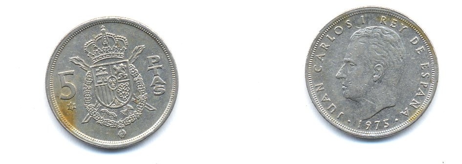 ИСПАНИЯ 5 ПЕСЕТ 1979 KM 807 медно-никель 54-1757