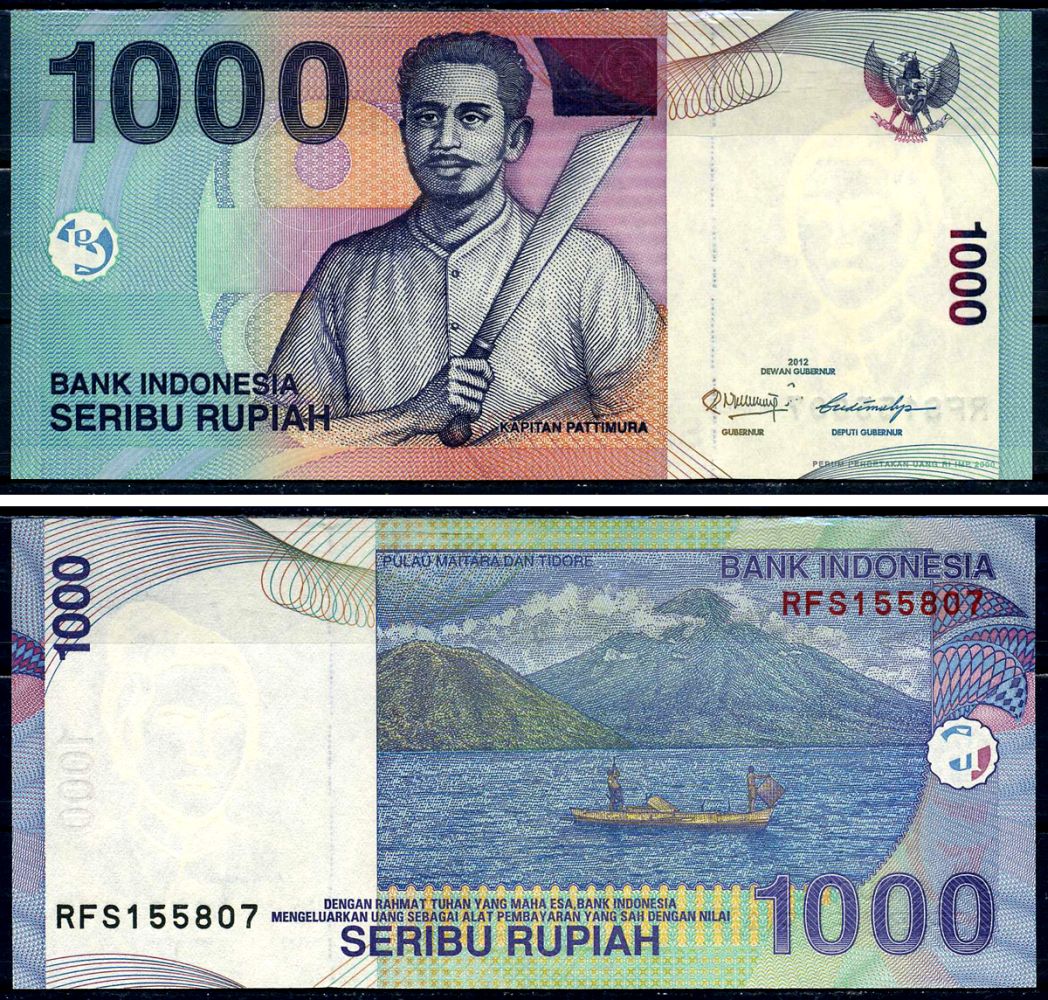 Индонезия 1000 рупий 2012 Pick 141i бумага UNC (пресс) 6280-68-2-2