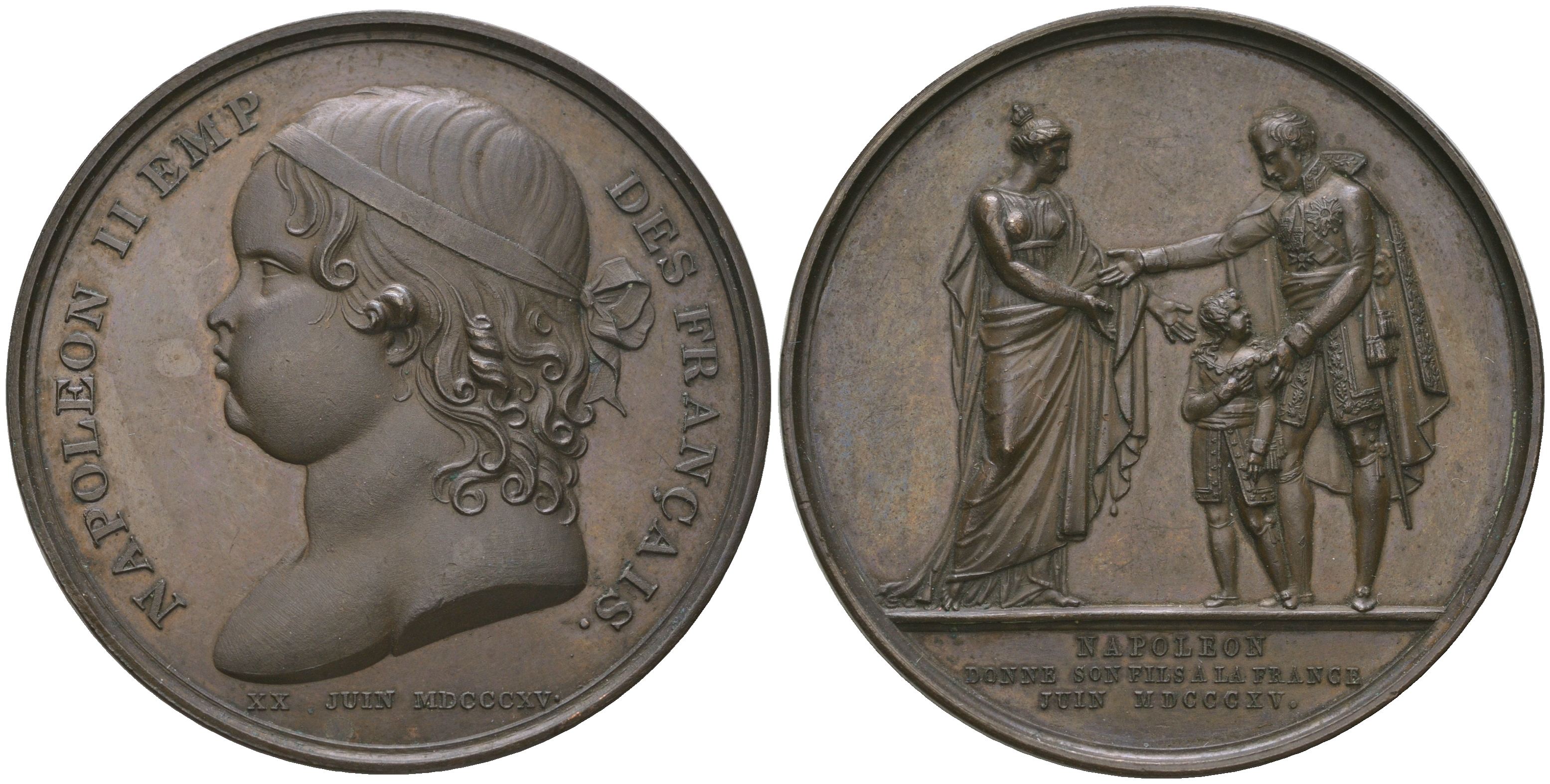 Набор бронзовых французских медалей и медальонов 1810 года. Оригинальный комплект. 0-0-00