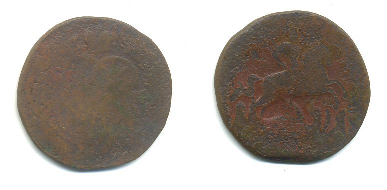 РОССИЯ 1 КОПЕЙКА 1759 медь 61-322