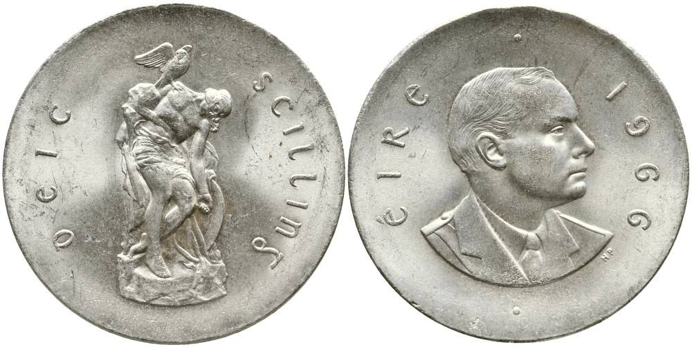 Ирландия 10 шиллингов 1966 50 лет Пасхального восстания 1916 года KM 18 серебро 650-1733