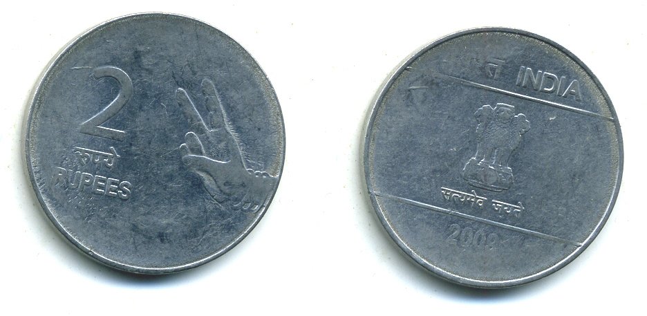 Индия 2 рупии 2008 N KM 327 сталь 4364-535