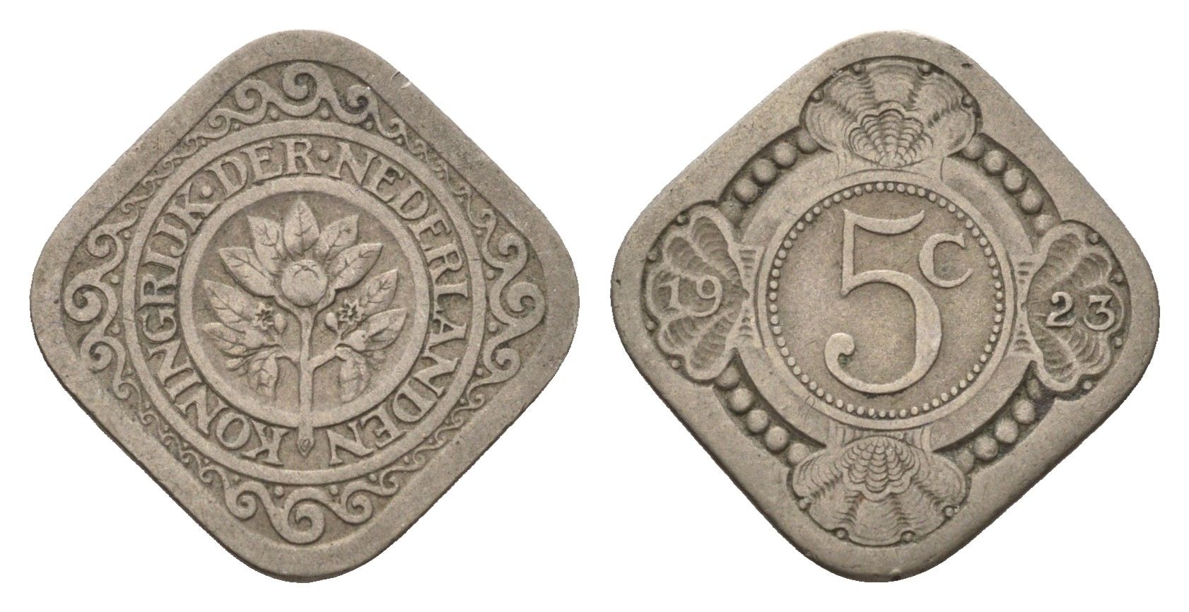 Нидерланды 5 центов 1923 Вильгельмина (1890-1948) KM 153 медно-никель 4669-1254