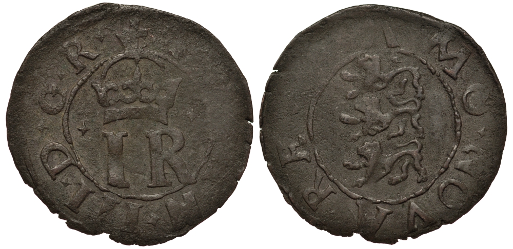 Эстония, Ревель (Таллин) 1 шиллинг 1568-1592 Юхан III Шведский король (1568-1592), вес 0,76 гр. Neumann 13 a серебро 1516-821