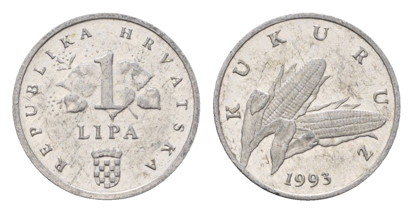 Хорватия 1 липа 1993 нечетный год KM 3 алюминий 4617-1151