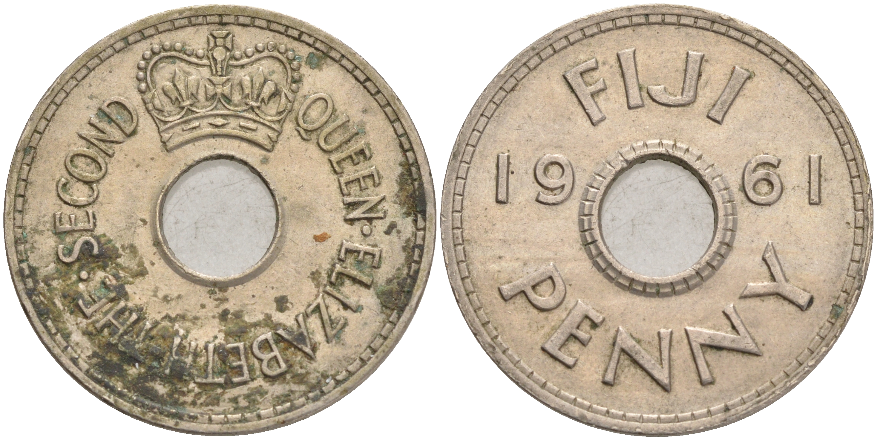 Фиджи 1 пенни 1961 Елизавета II (1952- ) KM 21 медно-никель 4561-842