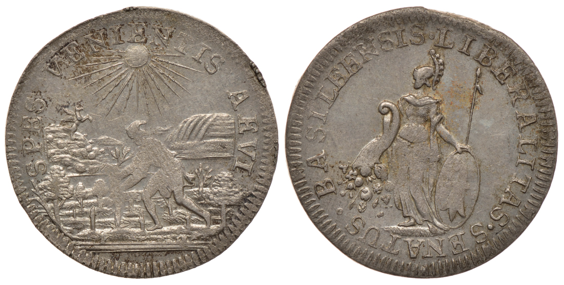 ШВЕЙЦАРИЯ, БАЗЕЛЬ ЖЕТОН ND серебро 560-1656