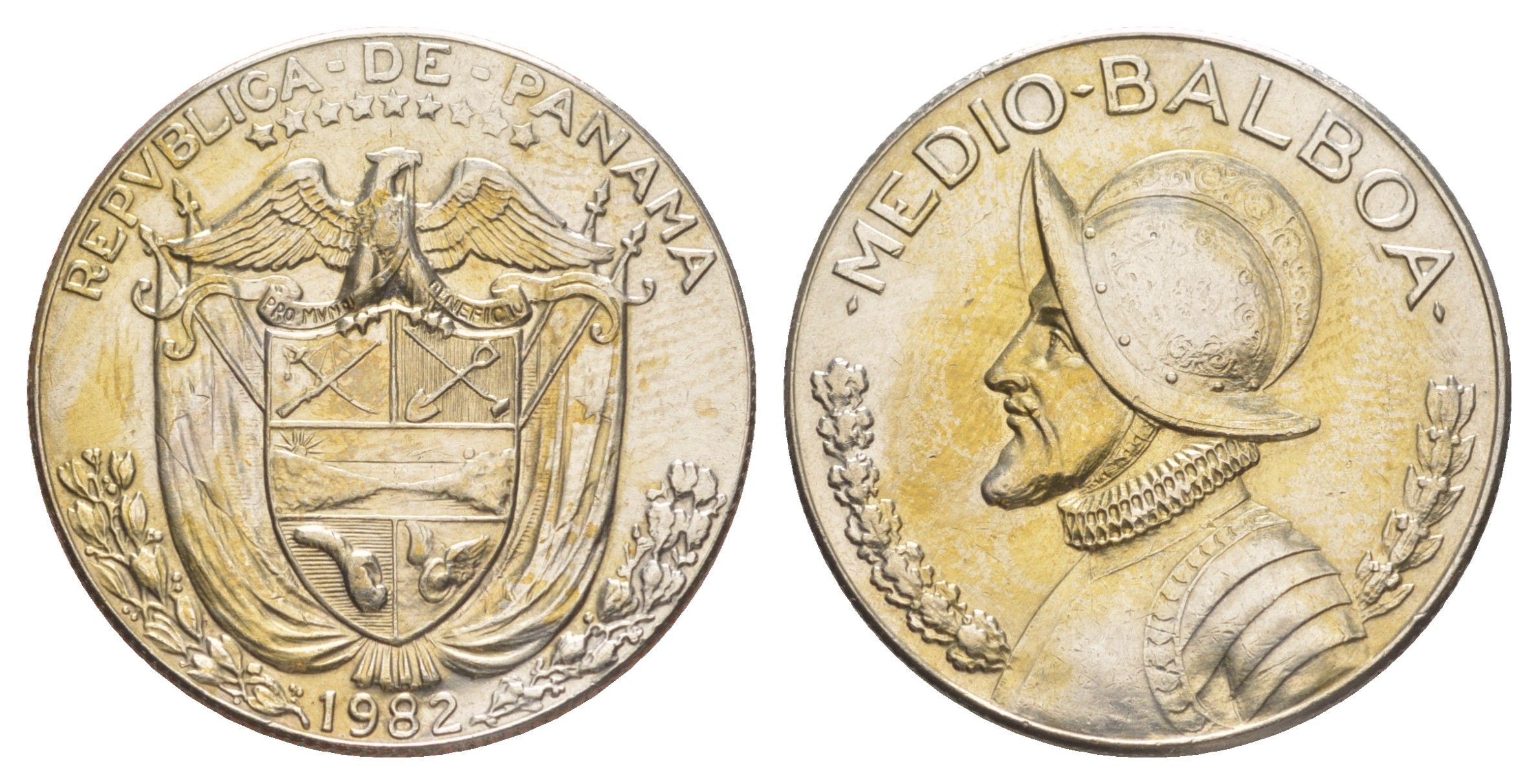 Панама 1/2 бальбоа (50 сентесимо) 1982 KM 12b медь плакированная медно-никелем 4645-111