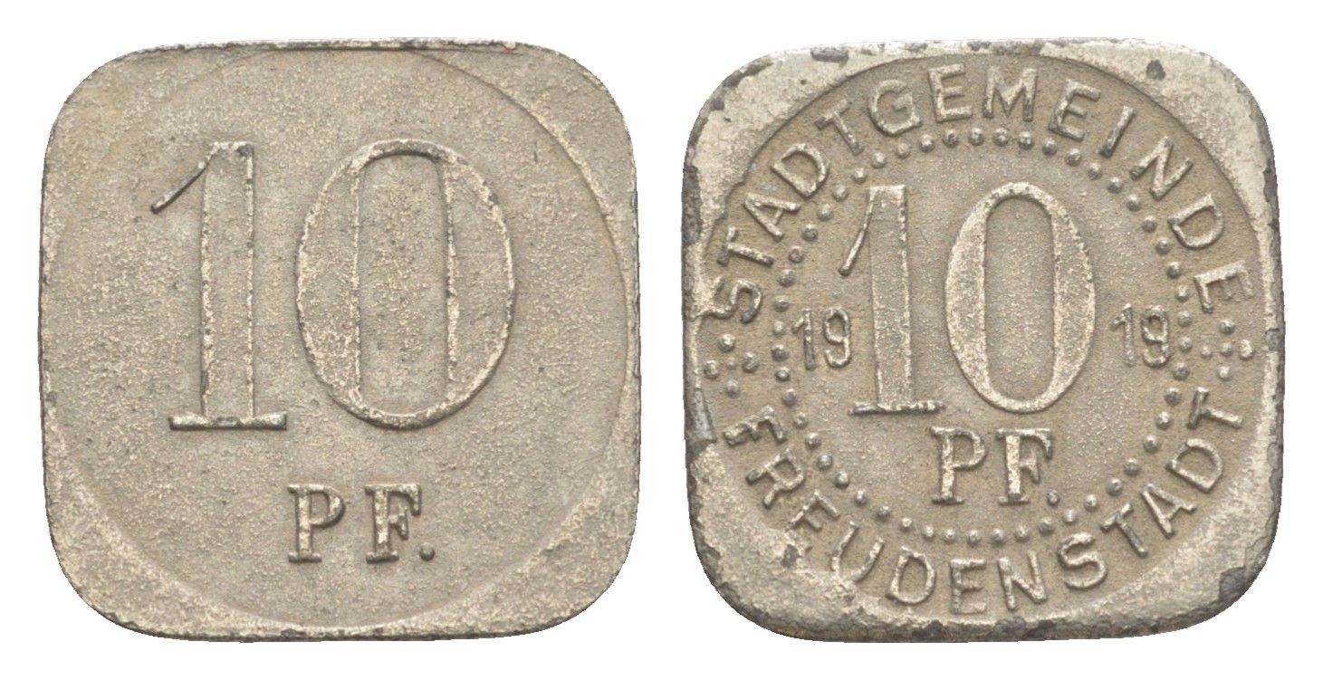 Фройденштадт 10 пфеннигов 1919 Funck 138.9 железо 4511-311