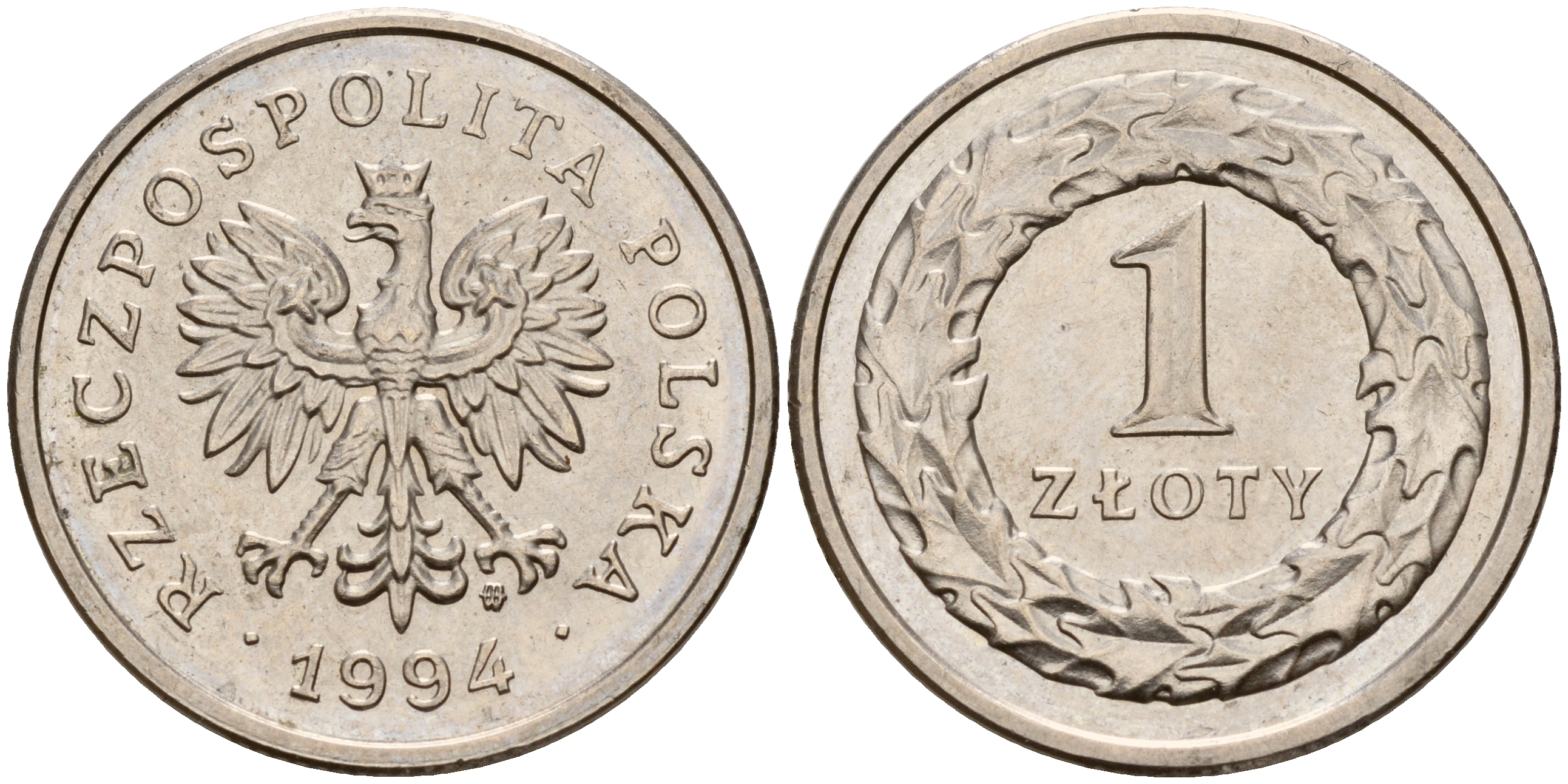 Польша 1 злотый 1994 MW KM 282 медно-никель    4161-1043