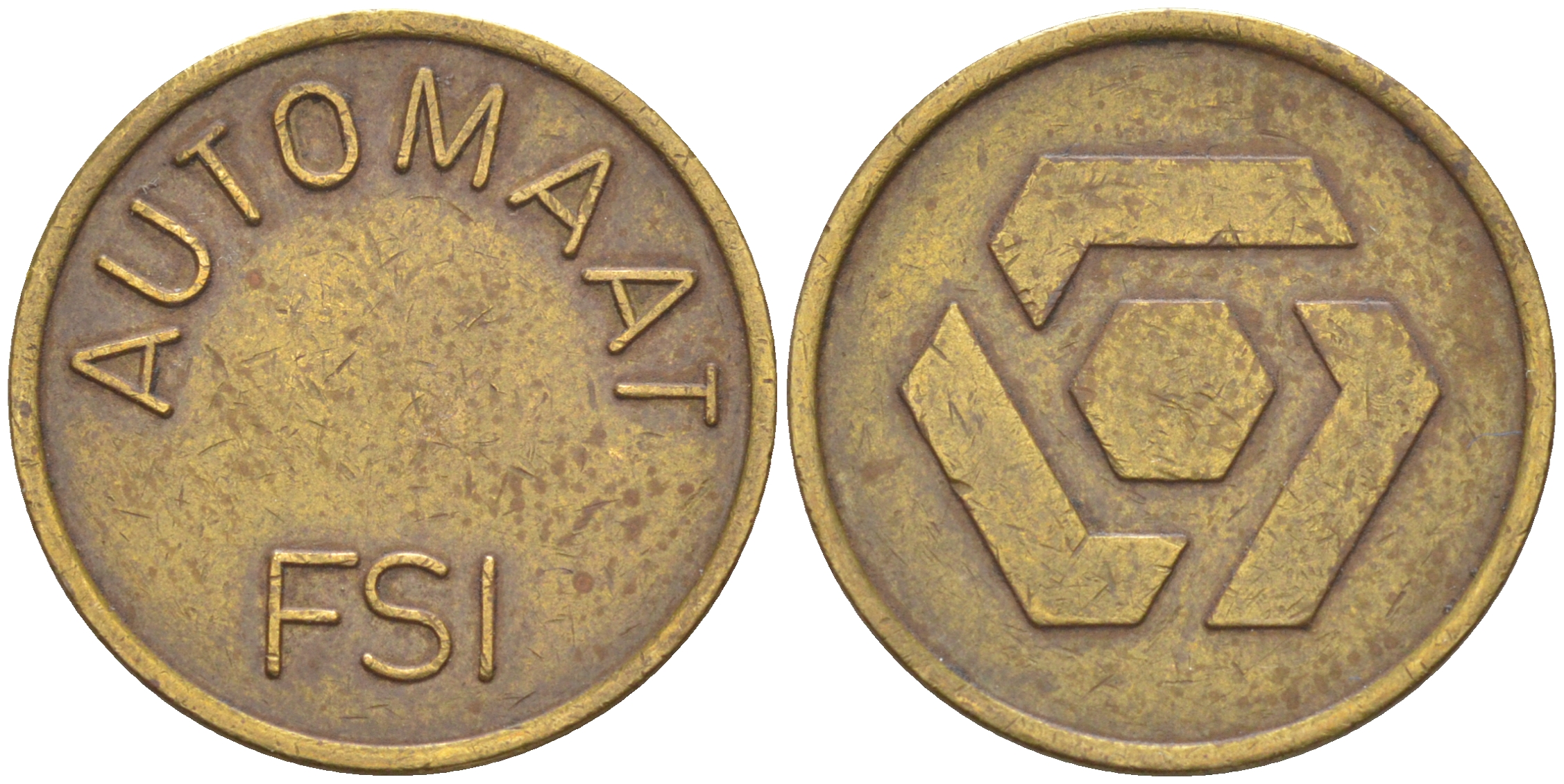 Нидерланды жетон ND AUTOMAAT FSI, диаметр 20 мм. латунь 27-421
