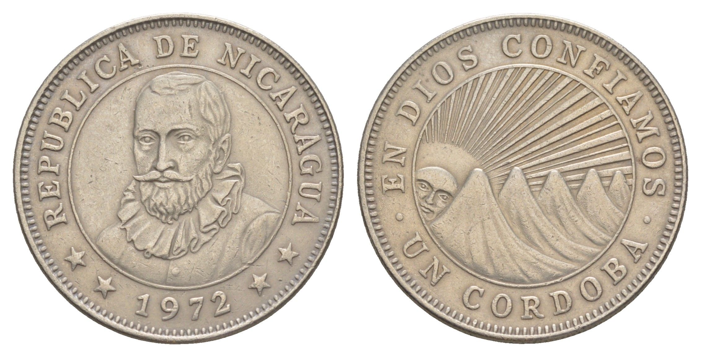 Никарагуа 1 кордоба 1972 KM 26 медно-никель 4641-341