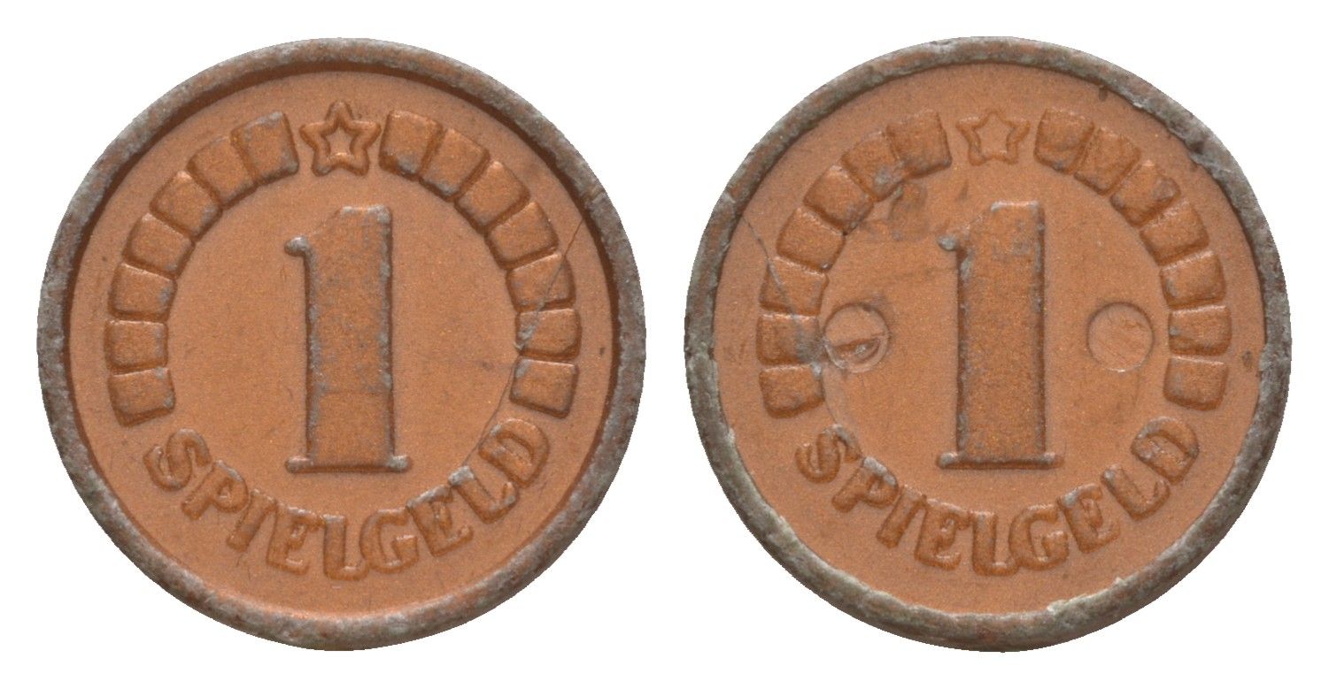 Германия игровой жетон в 1 марку диаметр 18 мм, вес 0,4 гр пластик 4655-661