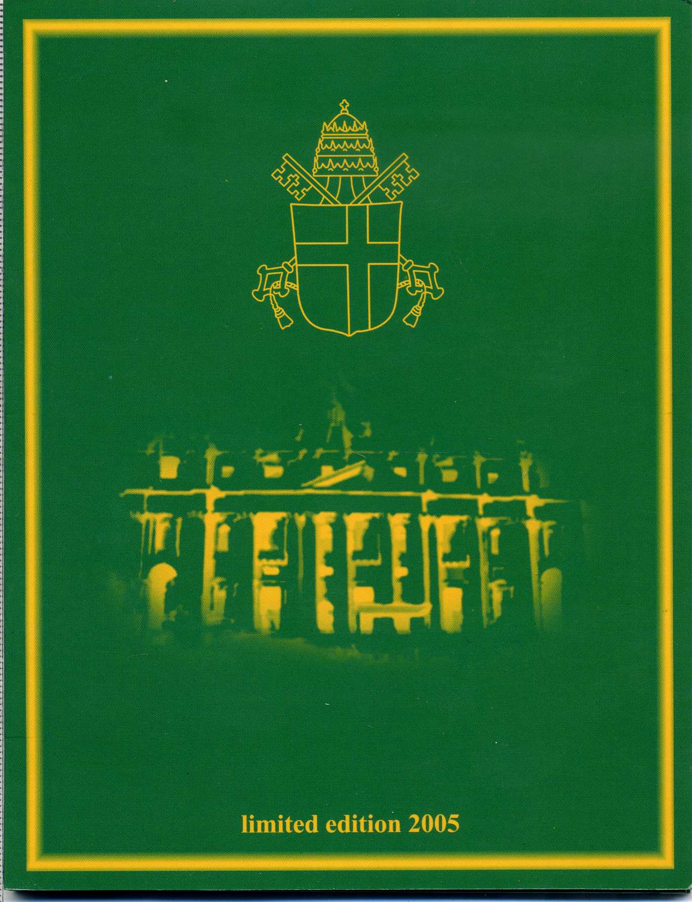 Ватикан набор из 8 монет 2005 1 евроцент-2 евро, европробники, в оригинальном буклете, Иоанн Павел II BUNC 3-4-11-05