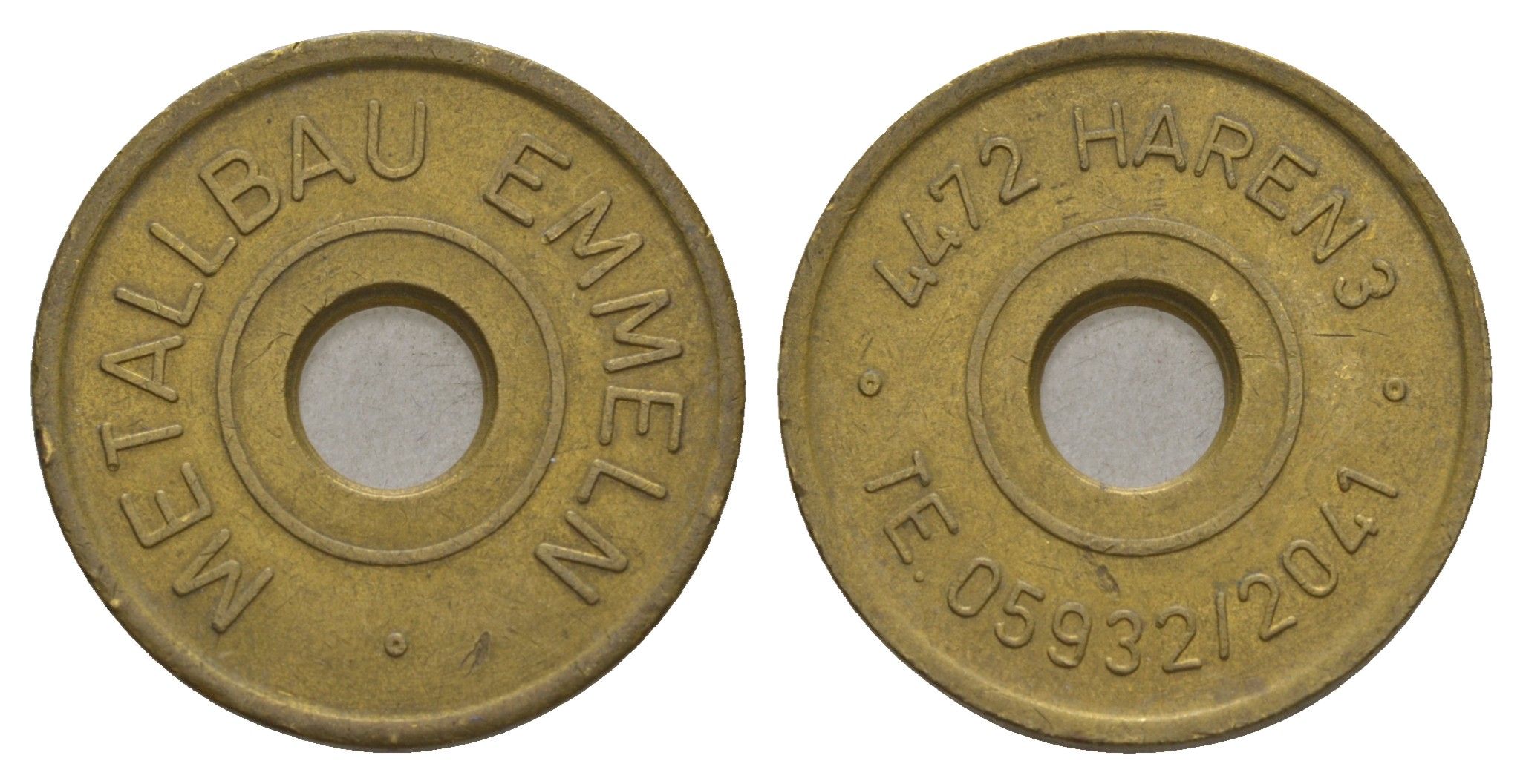 Германия жетон компании Metallbau Emmeln диаметр 26 мм, вес 7,5 гр латунь 4656-412