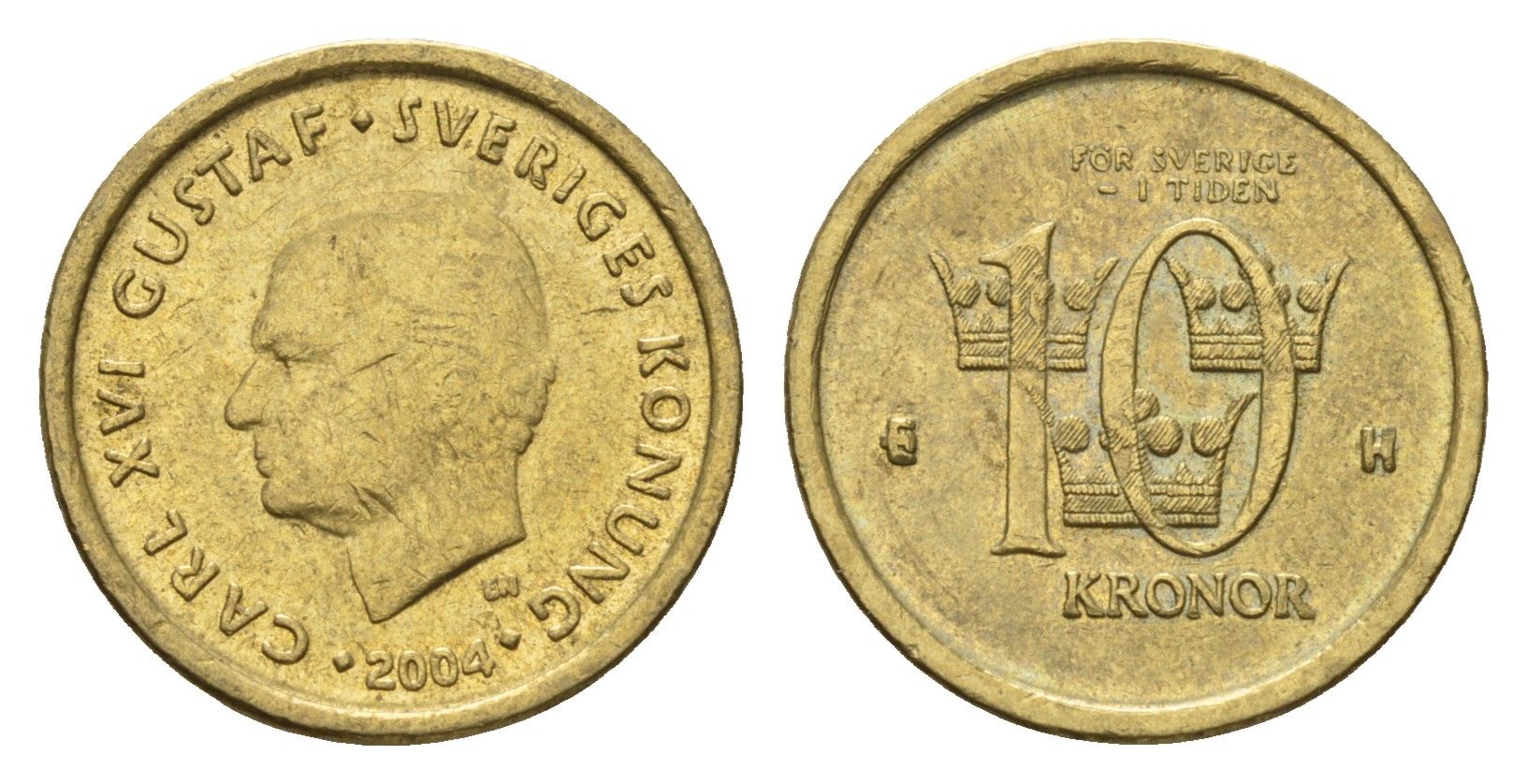Швеция 10 крон 2004 Карл XVI Густав (1973-) KM 895 нордик 4642-711