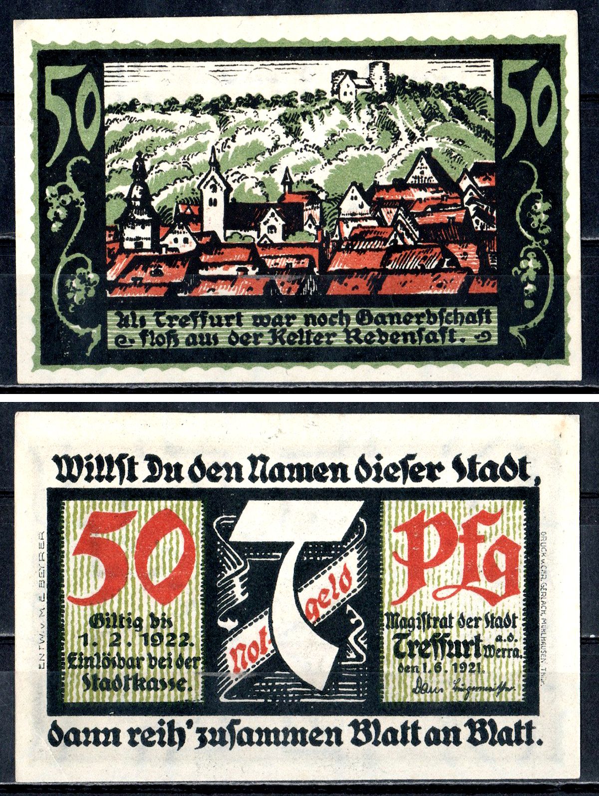 Треффурт (Пруссия, Саксония) 50 пфеннигов 1921 7554-12-2-2