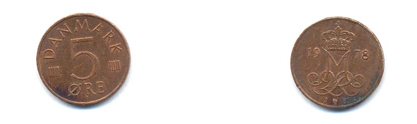 ДАНИЯ 5 ЭРЕ 1978 S; B, МАРГРЕТЕ II (1972-) KM 859.1 железо плакированное медью 4379-757