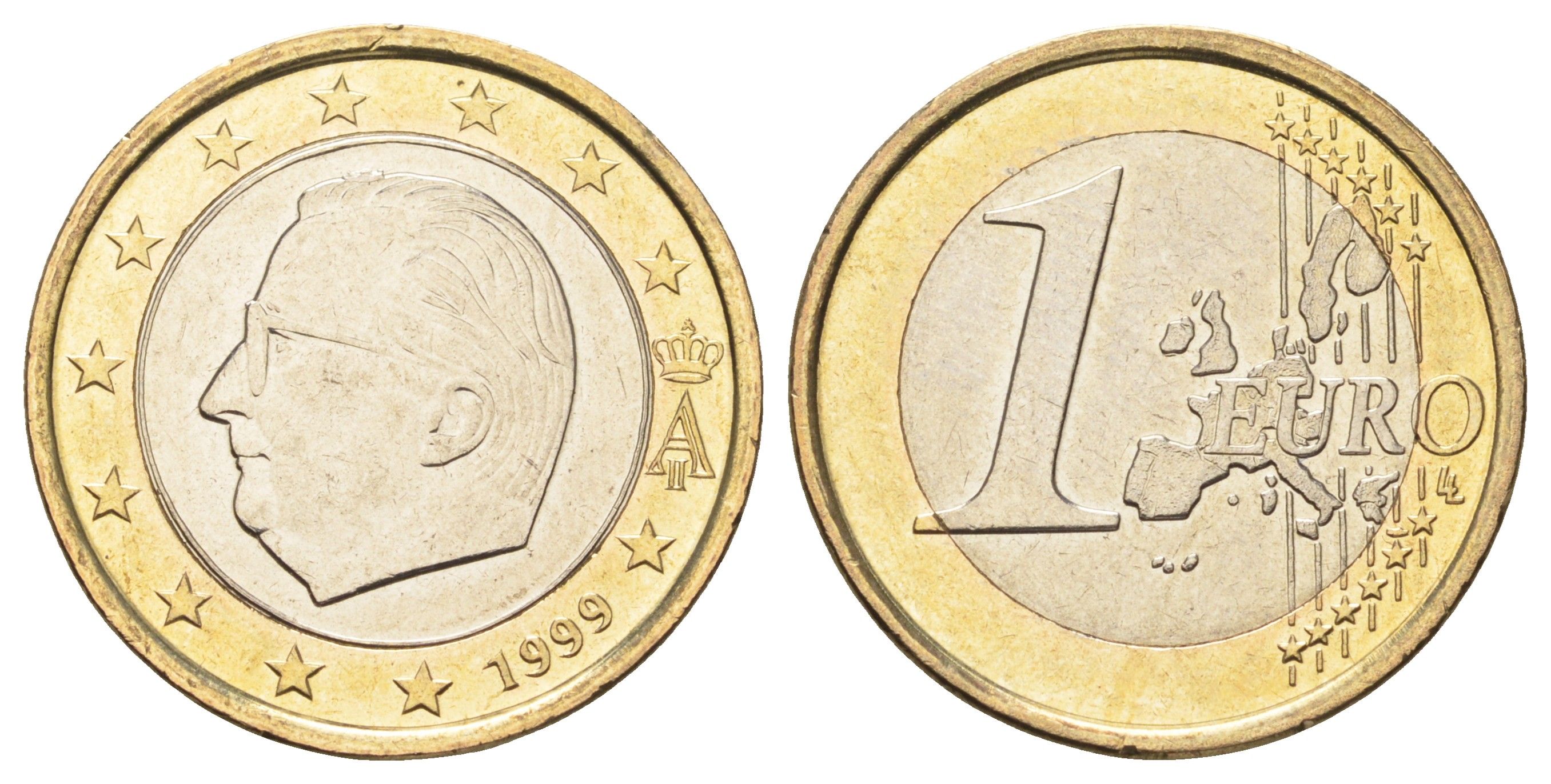 Бельгия 1 евро 1999 Альберт II (1993-2013) KM 230 биметалл UNC 4654-713