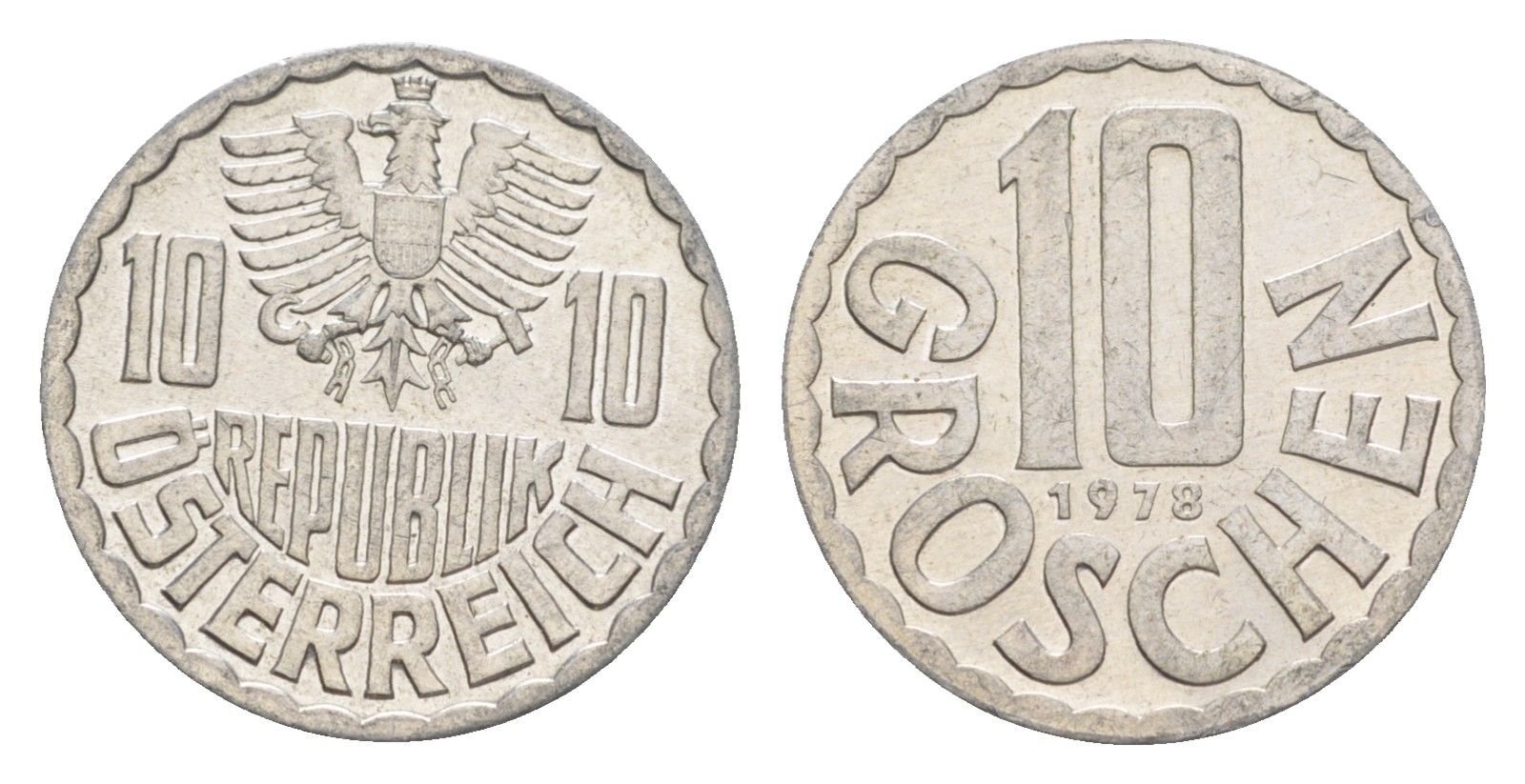 Австрия 10 грошей 1978 KM 2878 алюминий 4147-344