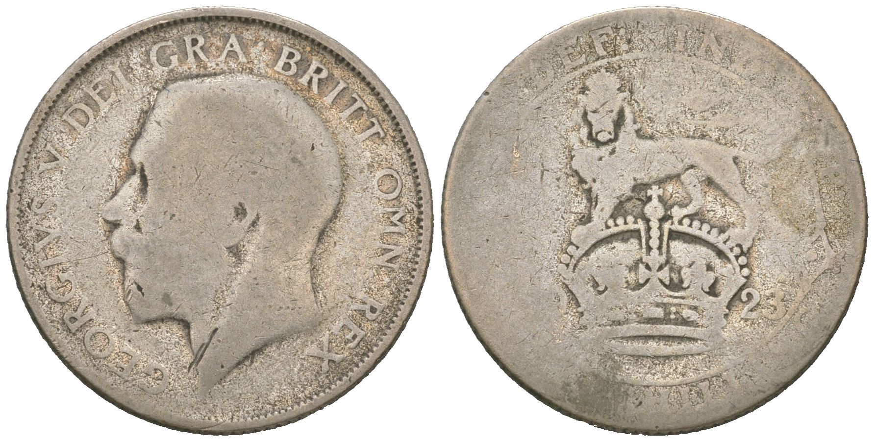 Великобритания 1 шиллинг 1923 Георг V (1910-1936) KM 816a, Spink 4023 серебро 4619-822