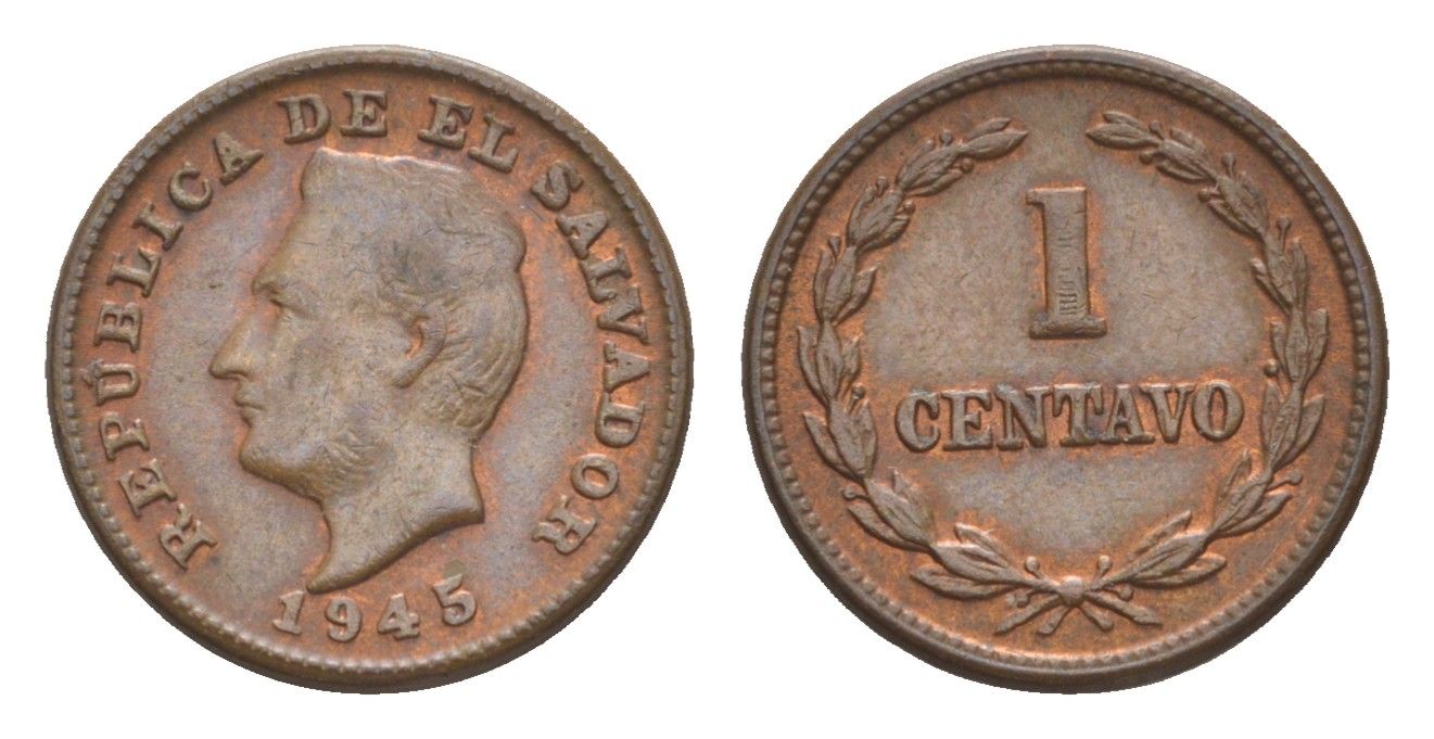 Сальвадор 1 сентаво 1945 KM 135.1 бронза 1522-442