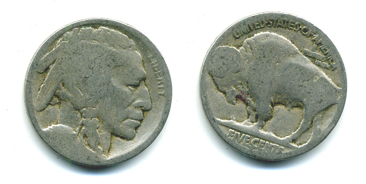 США 5 ЦЕНТОВ ND ИНДЕЕЦ, БИЗОН KM 134 медно-никель 46-2358