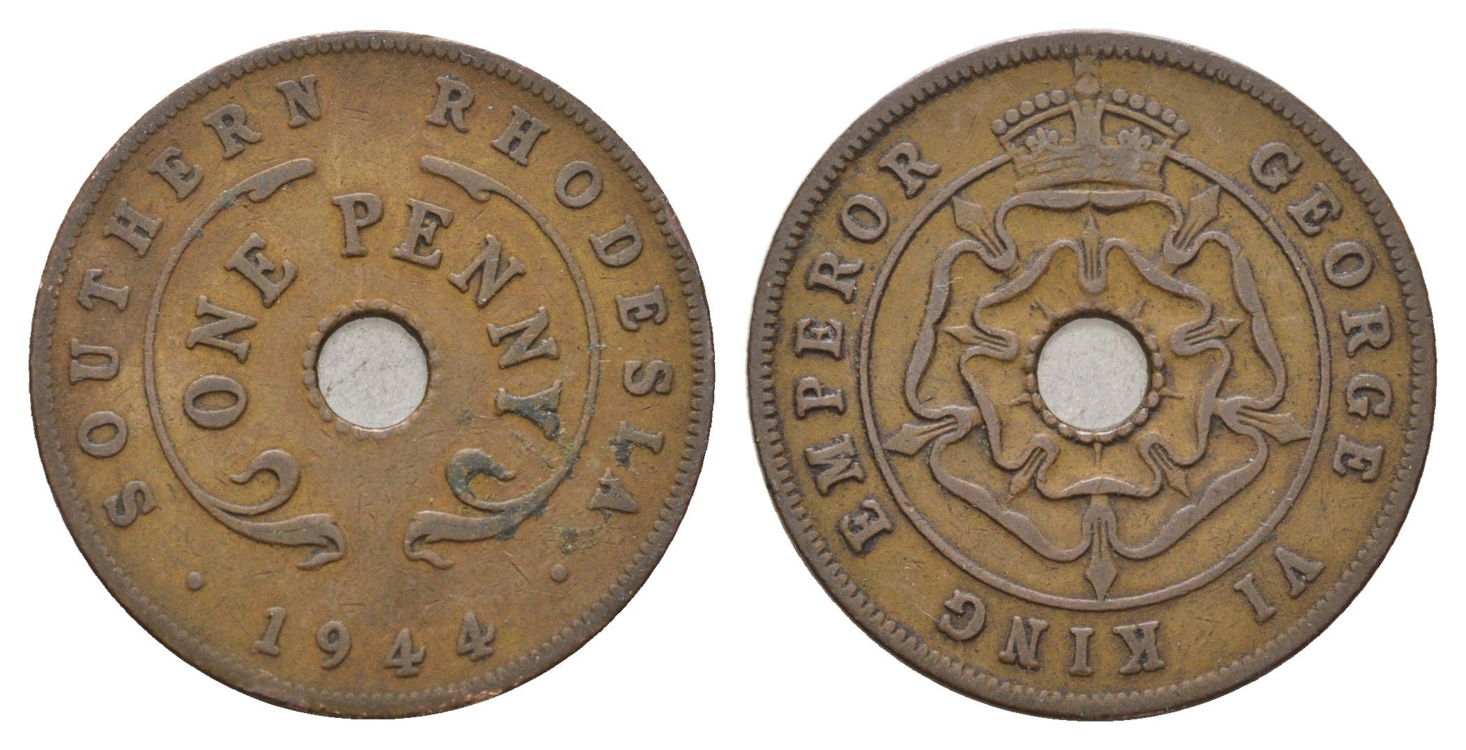 Южная Родезия 1 пенни 1944 KM 8a бронза 4678-844