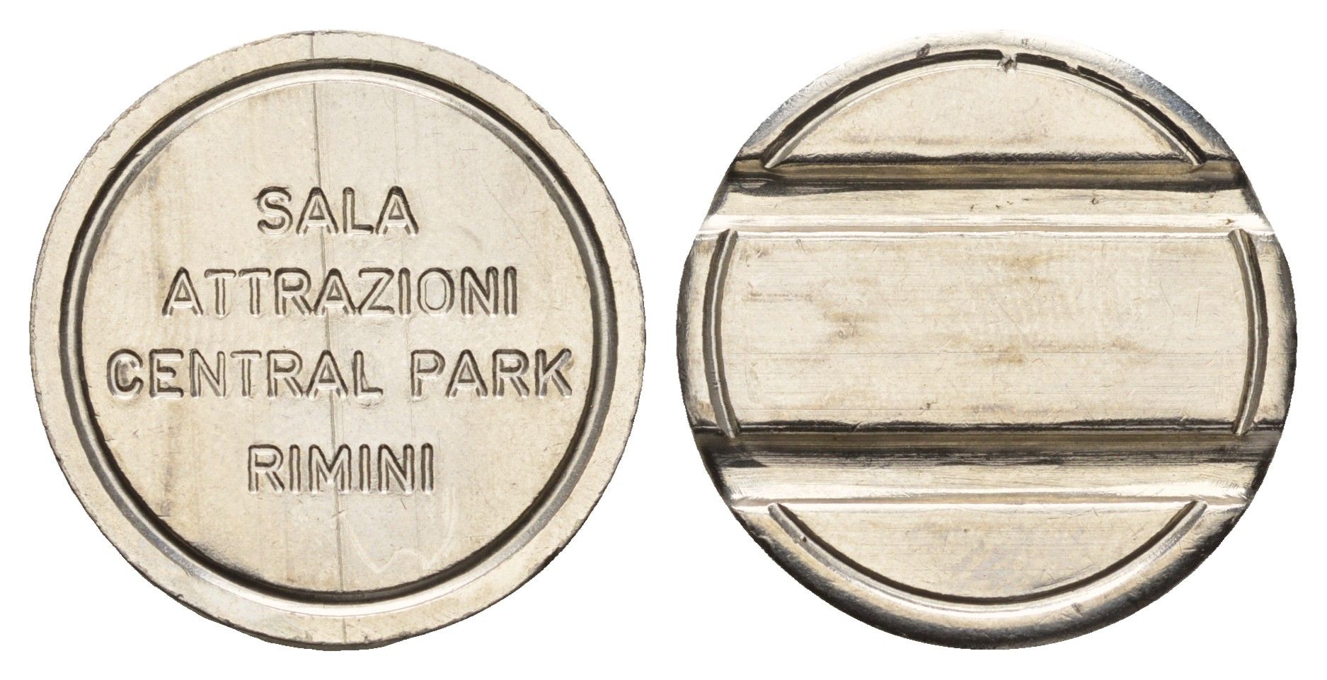 Италия, Римини жетон на атракционы в парке развлечений диаметр 24 мм, вес 6 гр нержавеющая сталь 4670-626