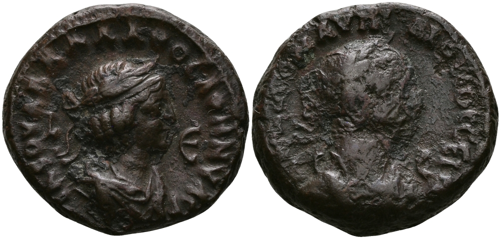 Римская Империя, Провинция Египет тетрадрахма 271 - 272 Аврелиан и Вабаллат, Александрия Good Very fine Kamp/Gansch 74.22 биллон 1073-9-95