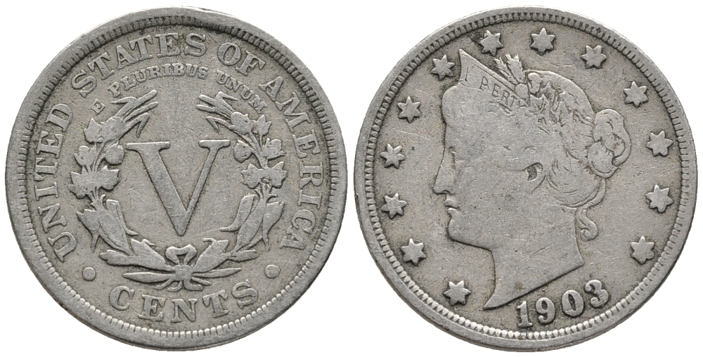 США 5 ЦЕНТОВ 1906 ЛИБЕРТИ, РИМСКИЙ НОМИНАЛ KM 112 медно-никель 67-225