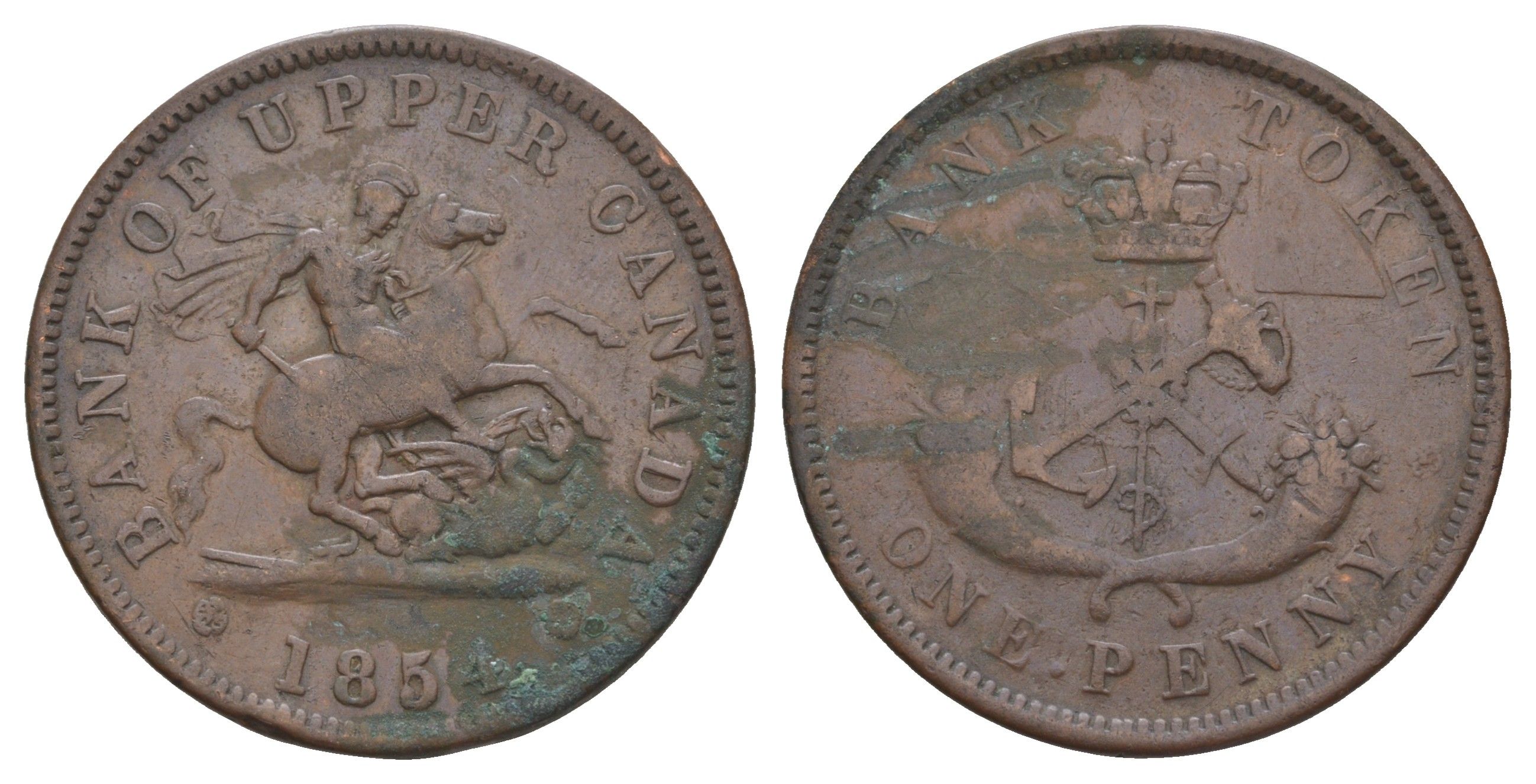 Канада, Банк Верхней Канады 1 пенни 1854 KM Tn3 медь 109-1024