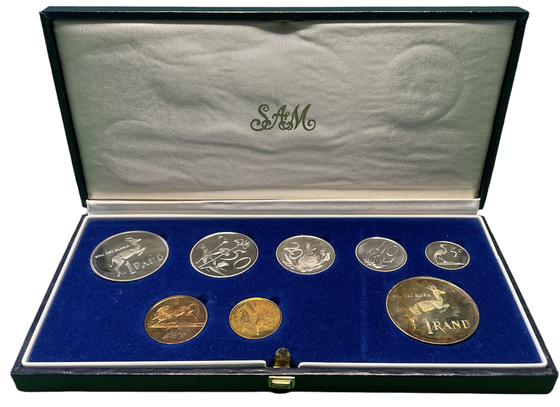ЮАР государственный набор из 8 монет 1989 в оригинальной коробке, тираж 9572 экз. KM PS 136   PROOF  3-4-1-28