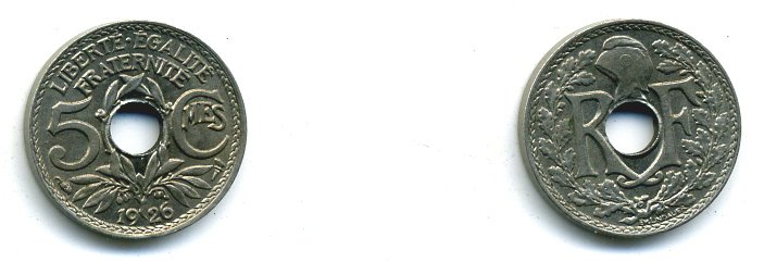ФРАНЦИЯ 5 САНТИМОВ 1926 35-763