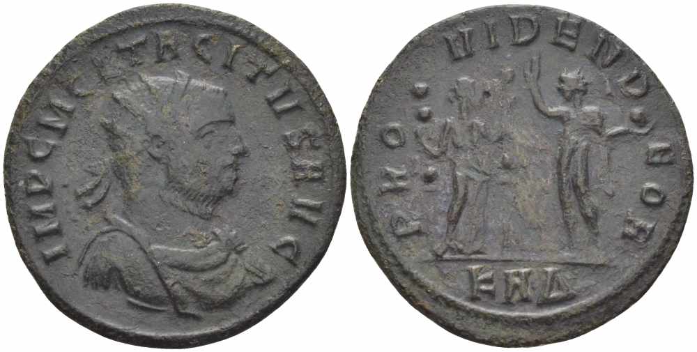 Римская Империя аврелианиан 276 Тацит PROVIDEN DEOR Сердика Very fine BNC p.407 бронза 1073-16-81