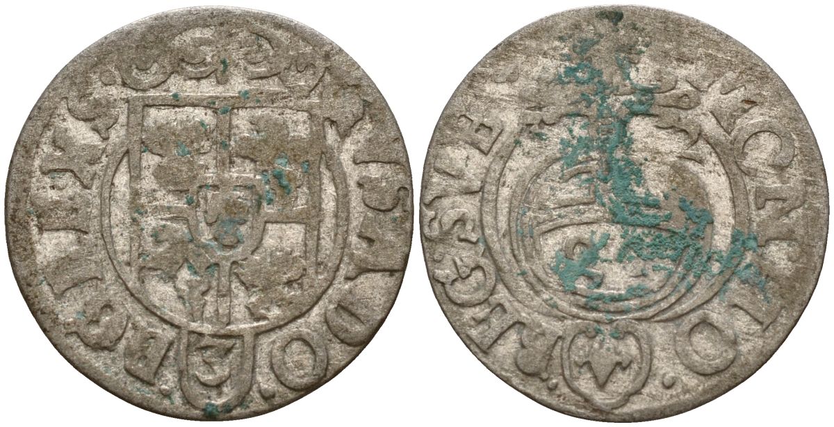 Польша 3 полкера (3 полторака - 1 крейцер) 1622 Сигизмунд III Ваза (1587-1632) Gorecki B.22, KM 41 серебро 4158-866