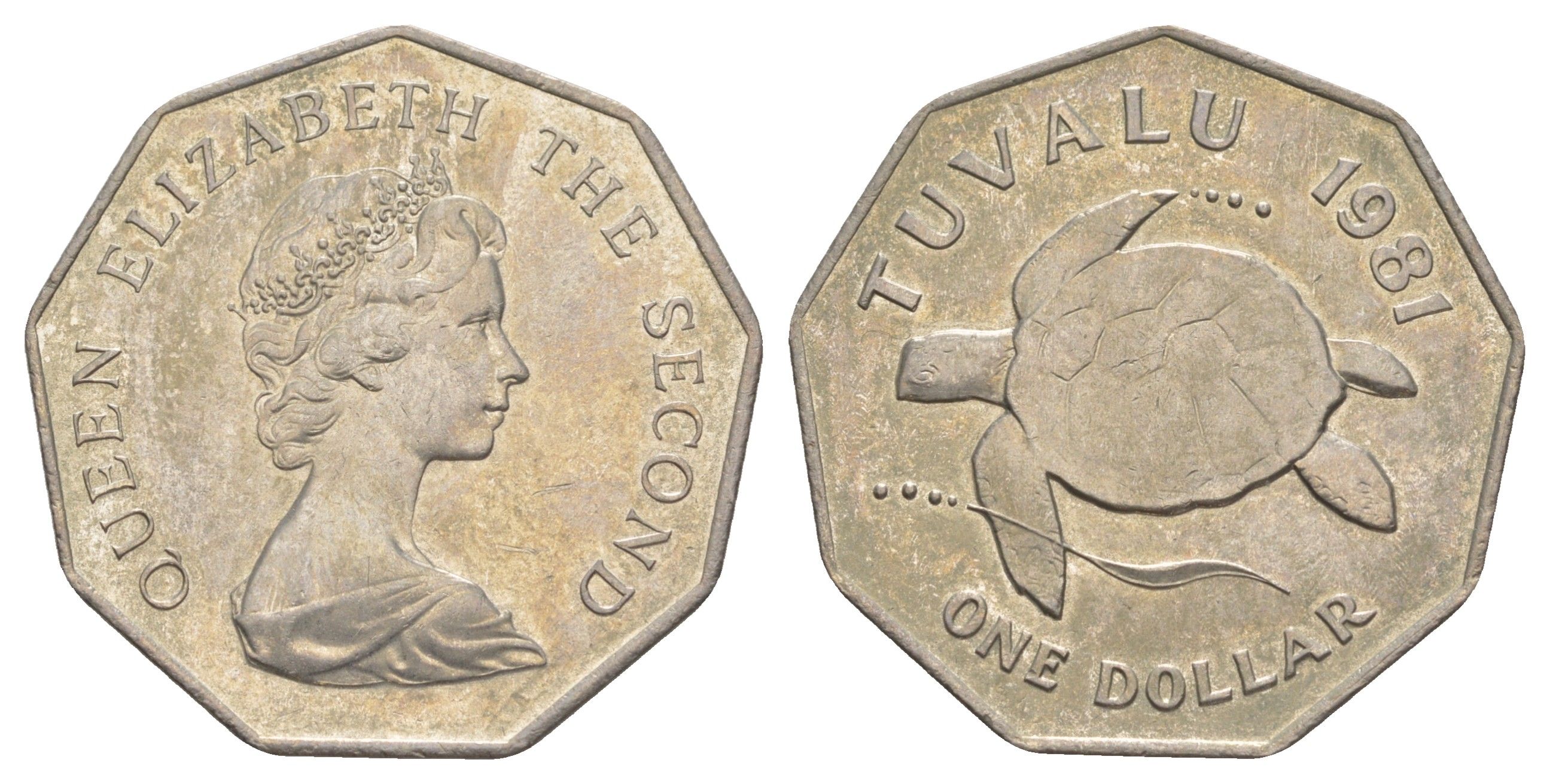 Тувалу 1 доллар 1981 KM 7 медно-никель 1521-734