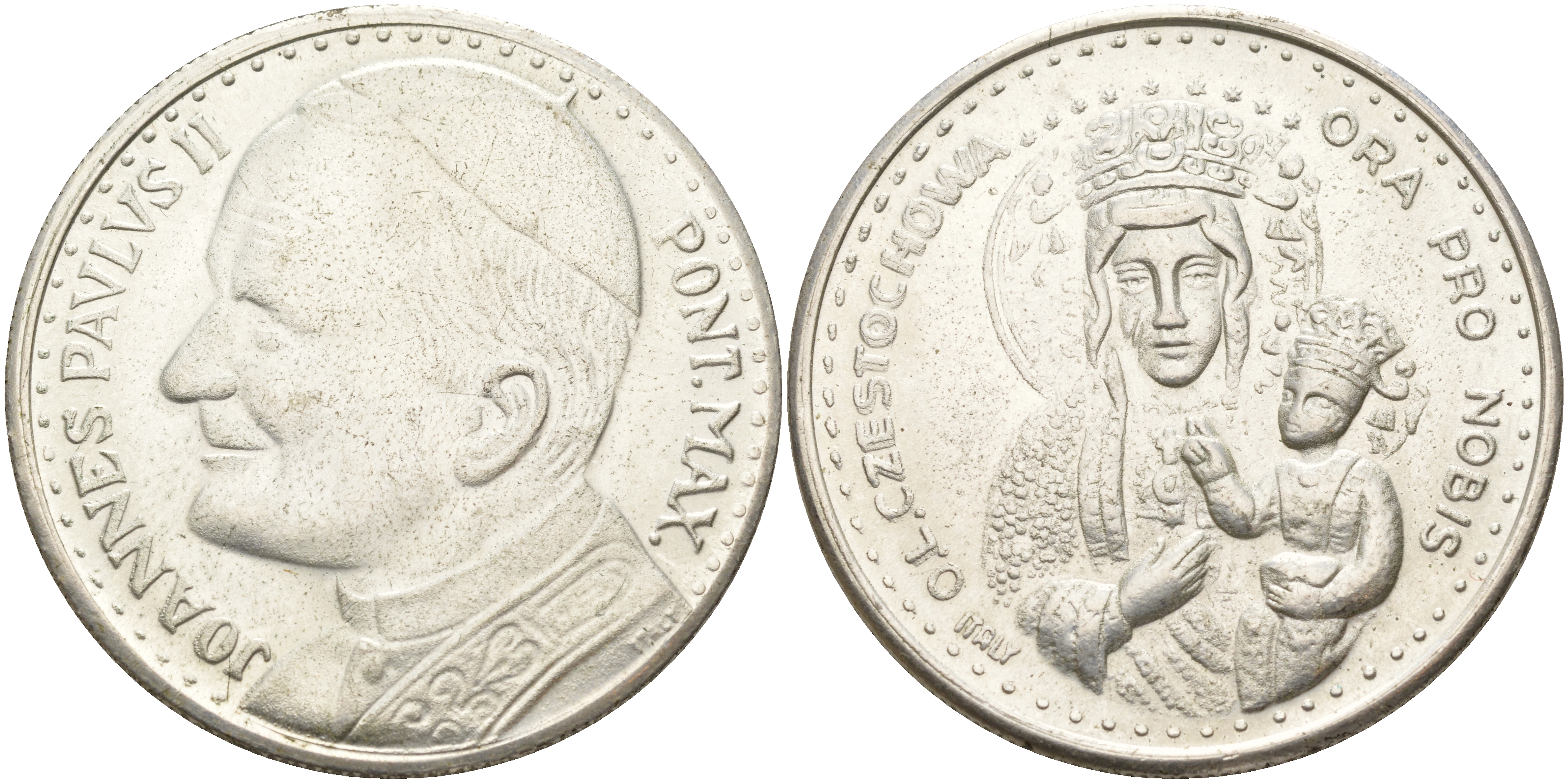 Польша медаль ND Иоанн Павел II, Богоматерь      4558-614