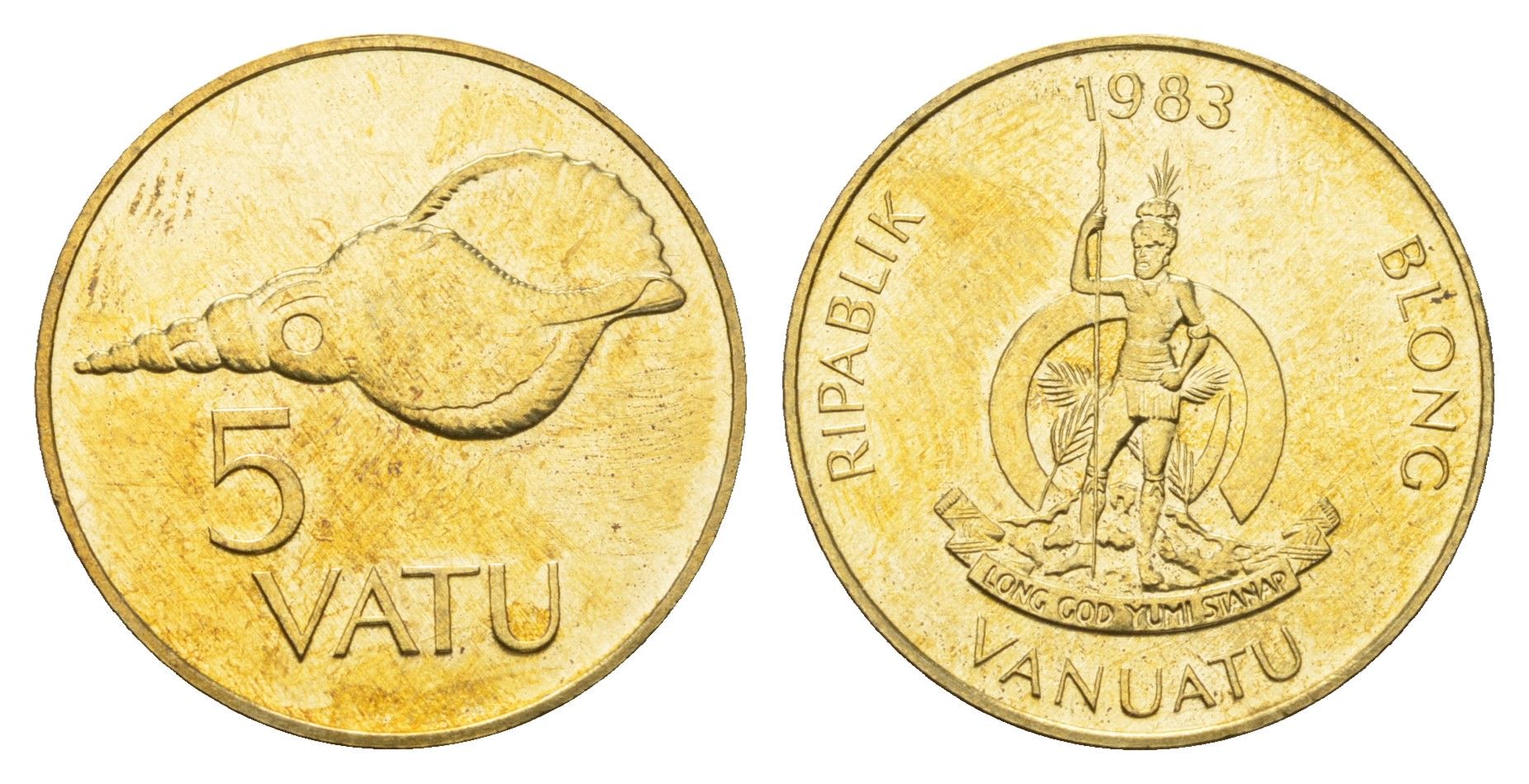 Вануату 5 вату 1983 KM 5 медь алюминий никель UNC 117-555