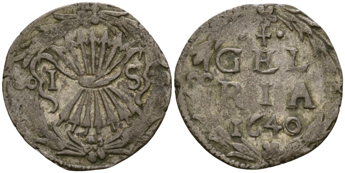 Нидерланды, Гелдерленд 1 штюбер 1640 KM 35 серебро 272-625