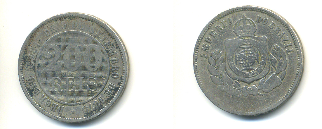 БРАЗИЛИЯ 200 РЕЙС 1871 KM 478 медно-никель 89-816
