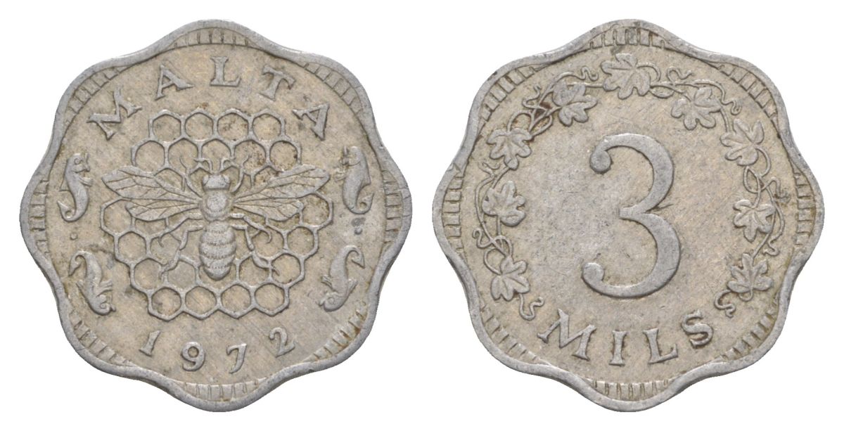 Мальта 3 миля 1972 KM 6 алюминий 4633-1147