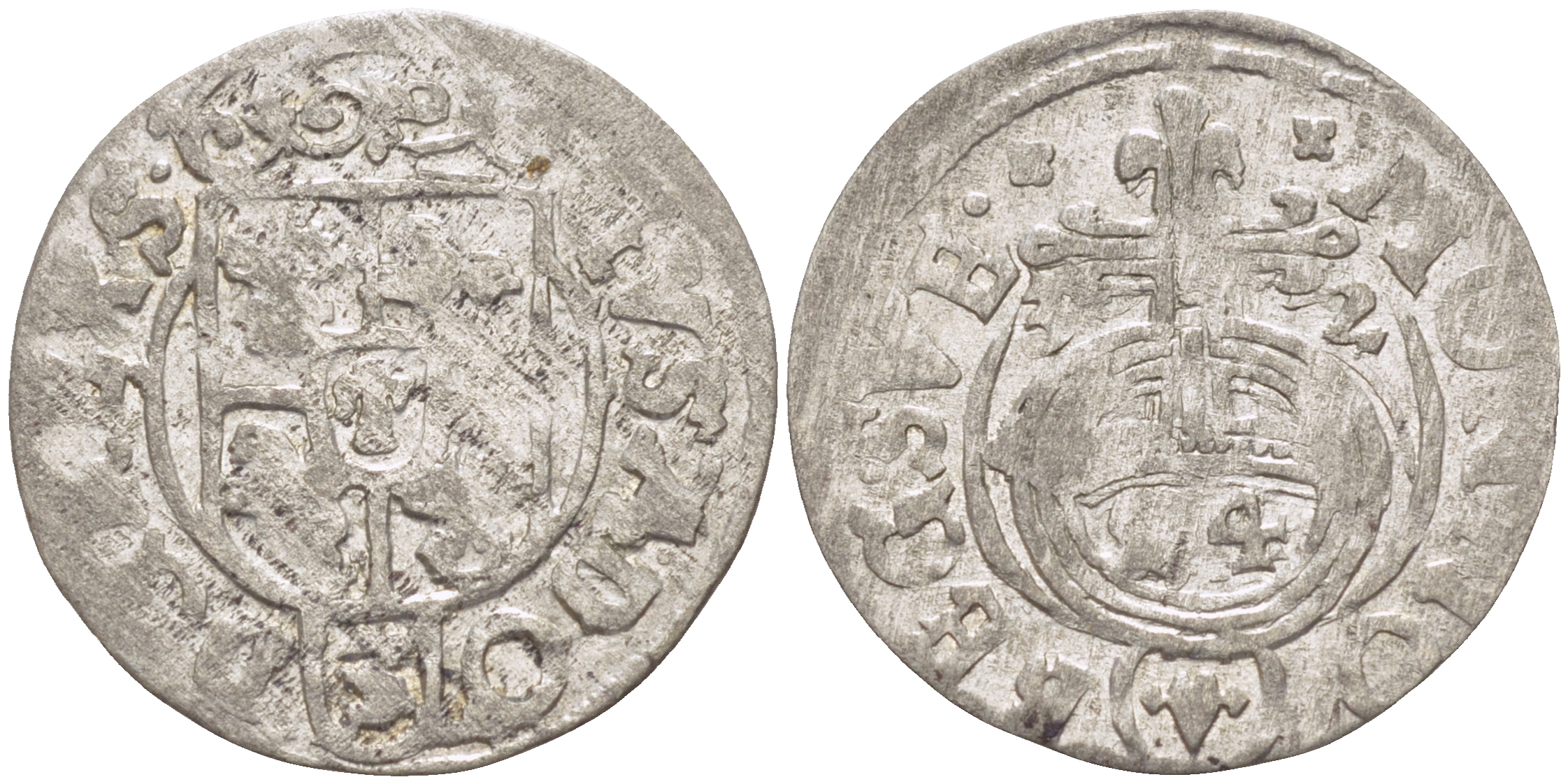 Польша, Эльблонг 1/24 талера 1632 Шведское правление, Густав Адольф II, вес 0,97 гр. KM 41 серебро 1516-814