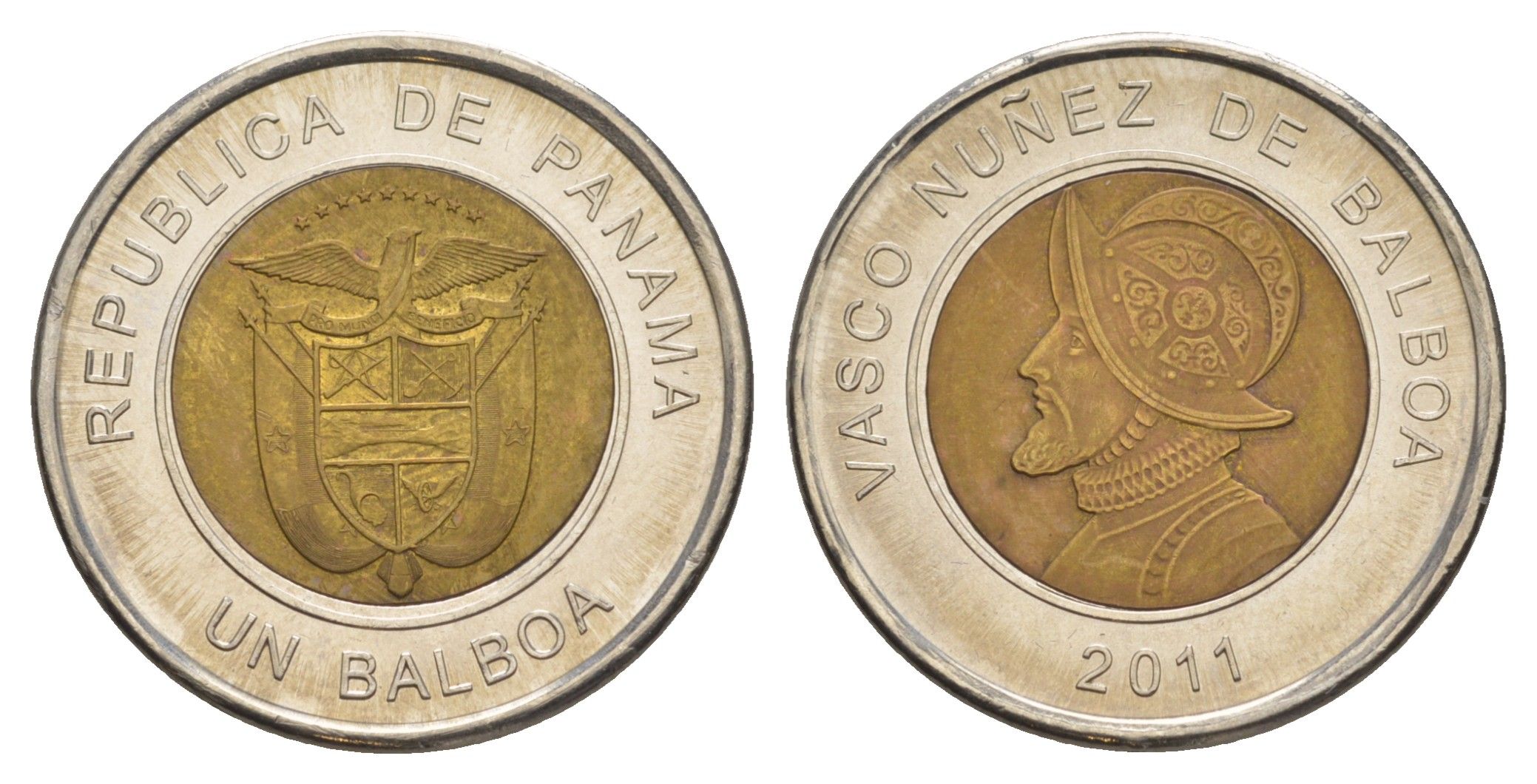 Панама 1 бальбоа 2011 KM 141 биметалл UNC 4642-737