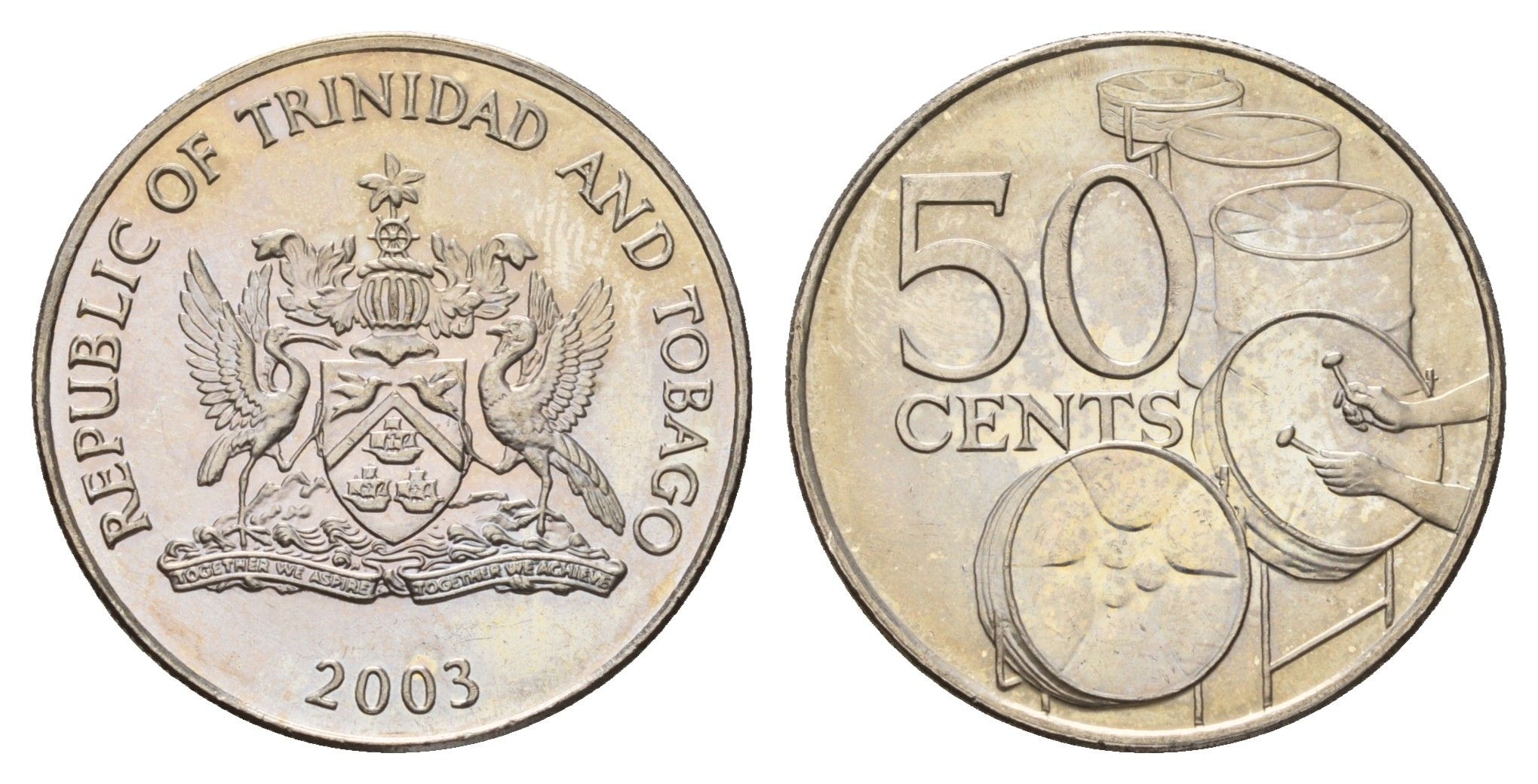 Тринидад и Тобаго 50 центов 2003 KM 33 медно-никель UNC 4671-856