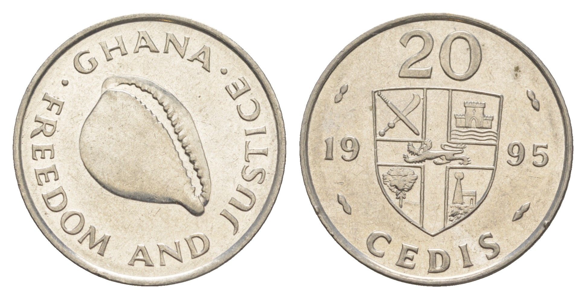 Гана 20 седи 1995 KM 30 сталь плакированная никелем UNC 4642-137